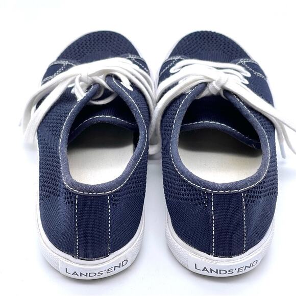 Lands' End Navy Blue Classic Mesh Lace Up Walking Athletic Sneakers - Size 7 - Picture 6 of 11